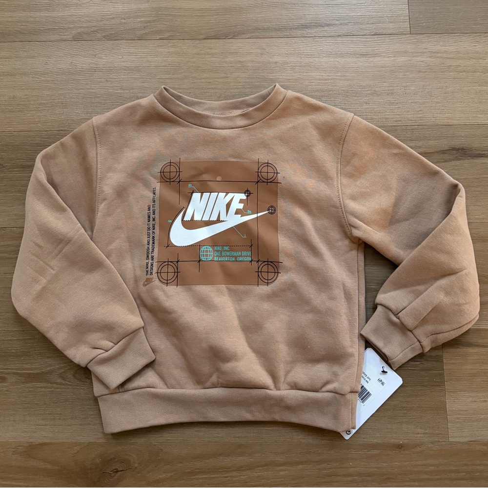 NWT. Nike Kids’ Sweatshirt, Hemp, Size 4T
